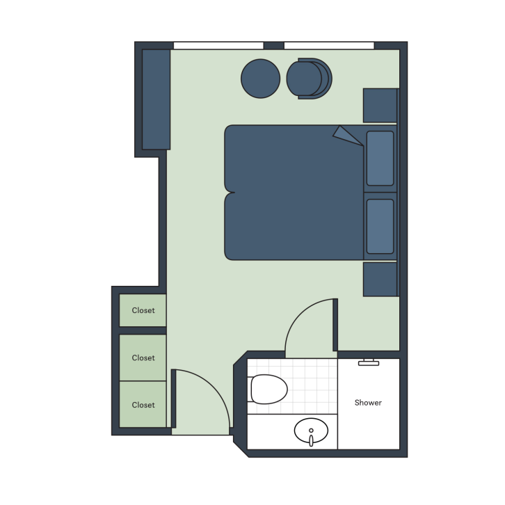 Deluxe Stateroom floor plan on River Duchess