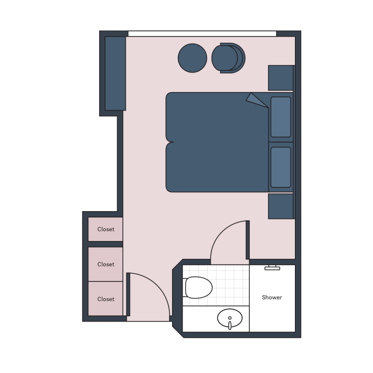 Classic Stateroom floor plan on River Duchess