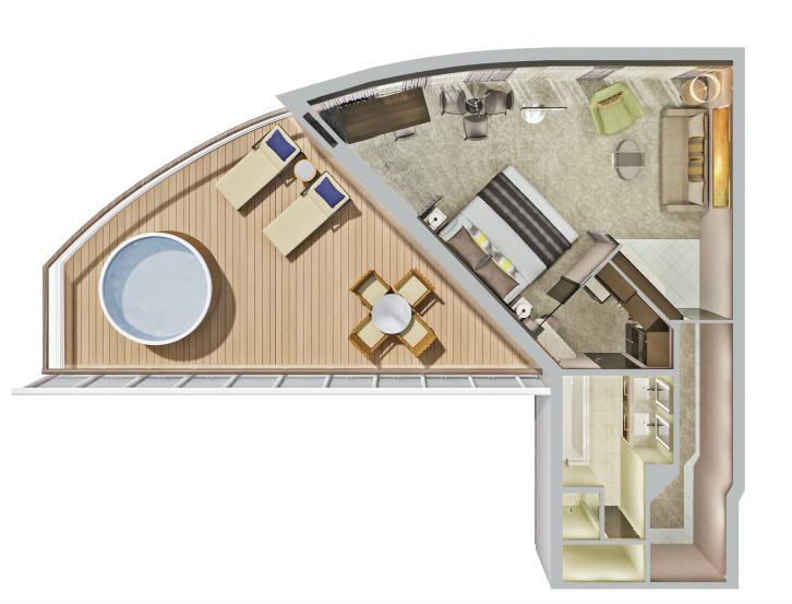 The Haven Deluxe Owner's Suite with Large Balcony floor Plan