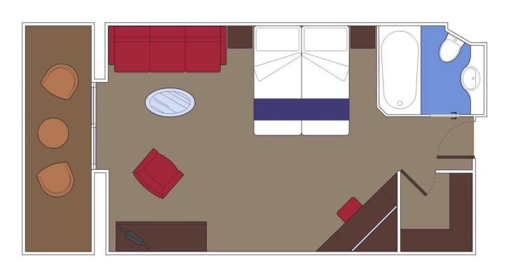 MSC Yacht Club Grand Suite floor Plan