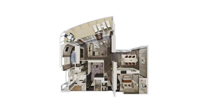 The Haven Premier Owner's Suite with Large Balcony floor Plan