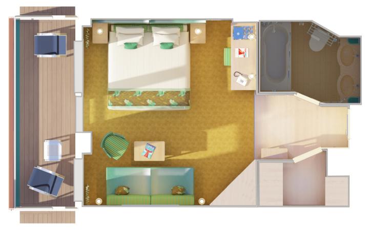 Cloud 9 Spa Suite (and Obstructed View) floor Plan