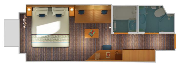 Deluxe Ocean View (and Obstructed View) floor Plan