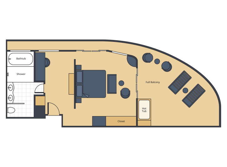 Royal Suite floor plan on Mekong Jewel