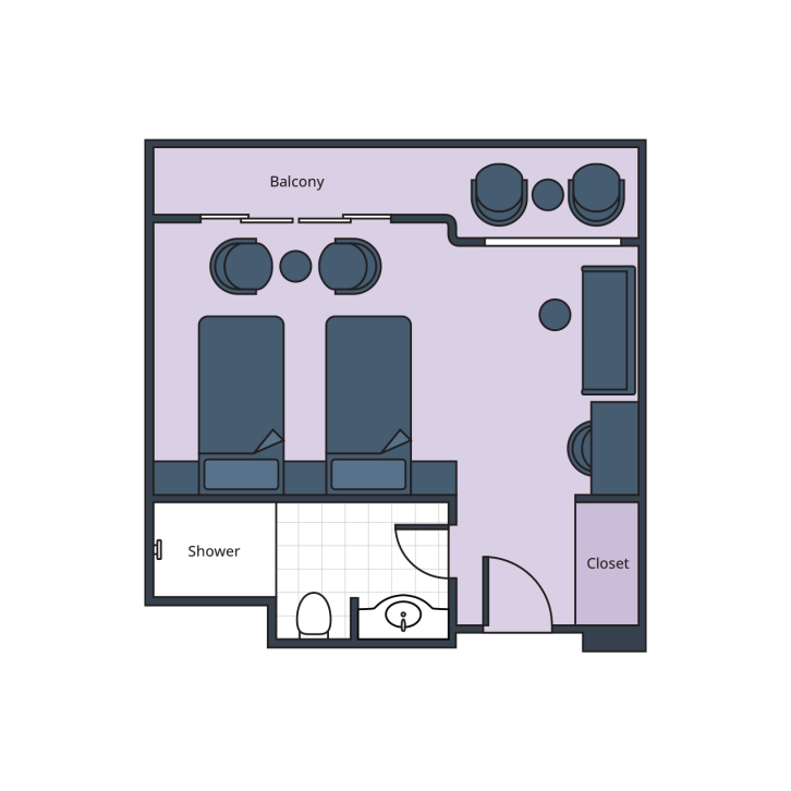 Suite floor plan on Mekong Jewel