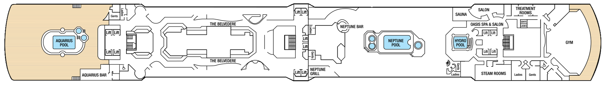 Deck 9 plan on Arcadia