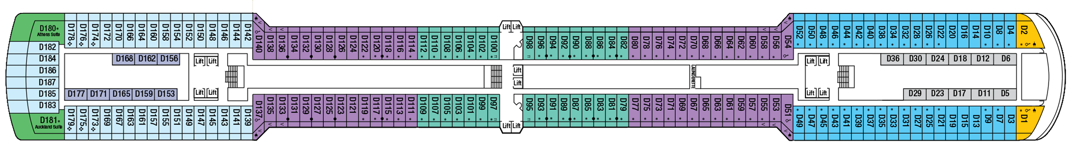 Deck 5 plan on Arcadia