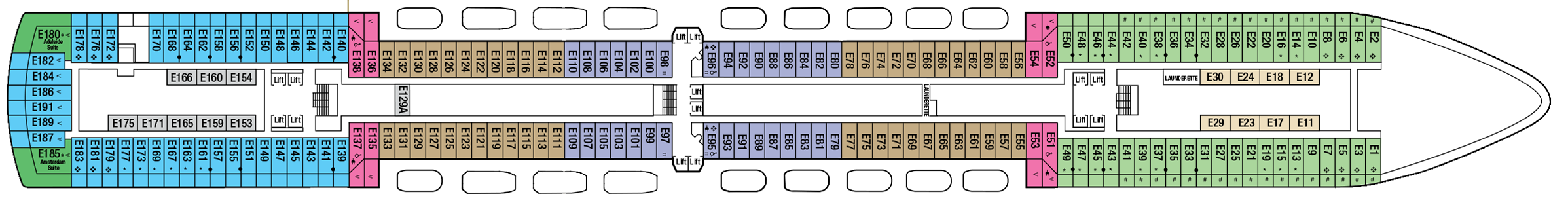 Deck 4 plan on Arcadia