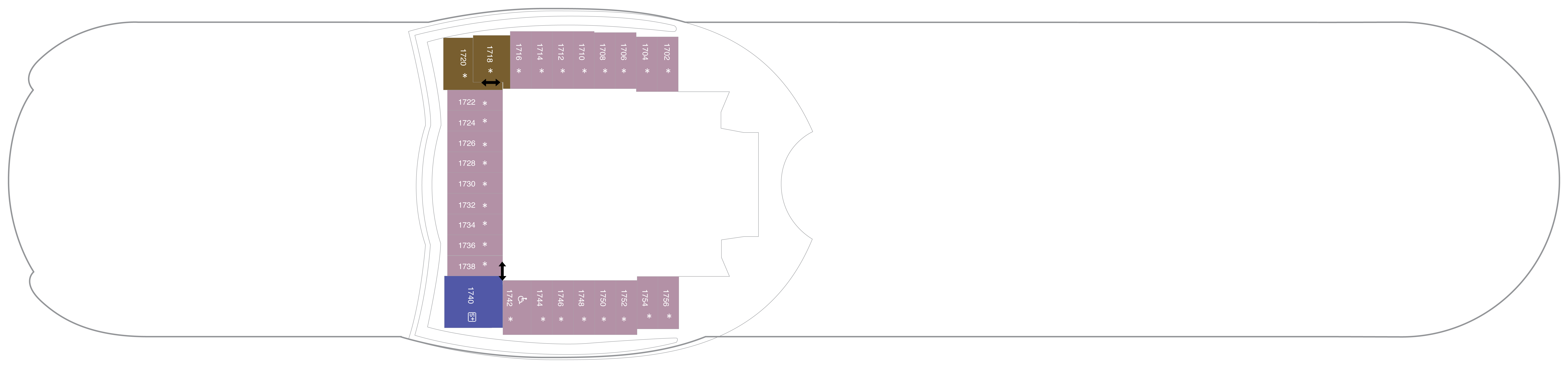 Deck 18 plan on Allure of the Seas