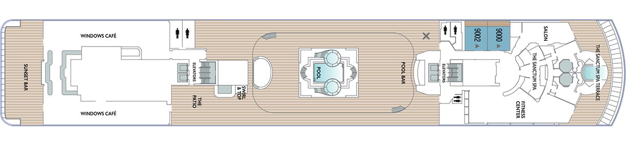 Deck 9 plan on Azamara Quest