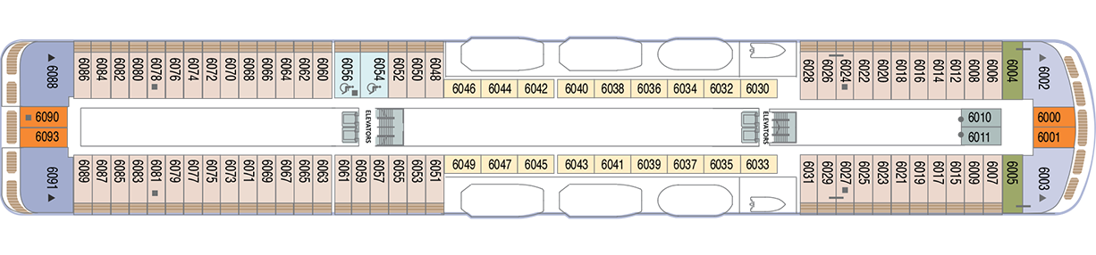 Deck 6 plan on Azamara Quest