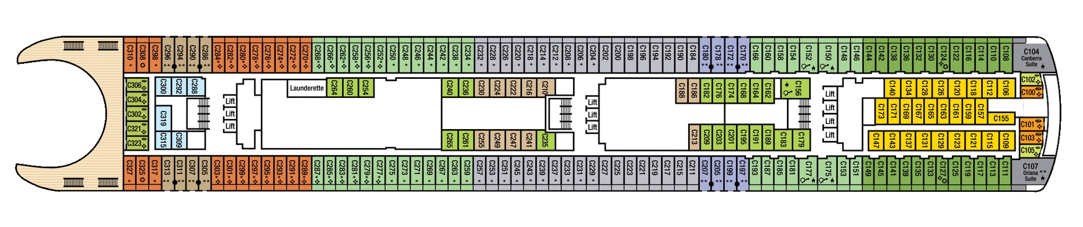 Deck 9 plan on Aurora