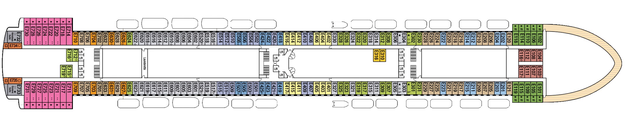 Deck 8 plan on Azura