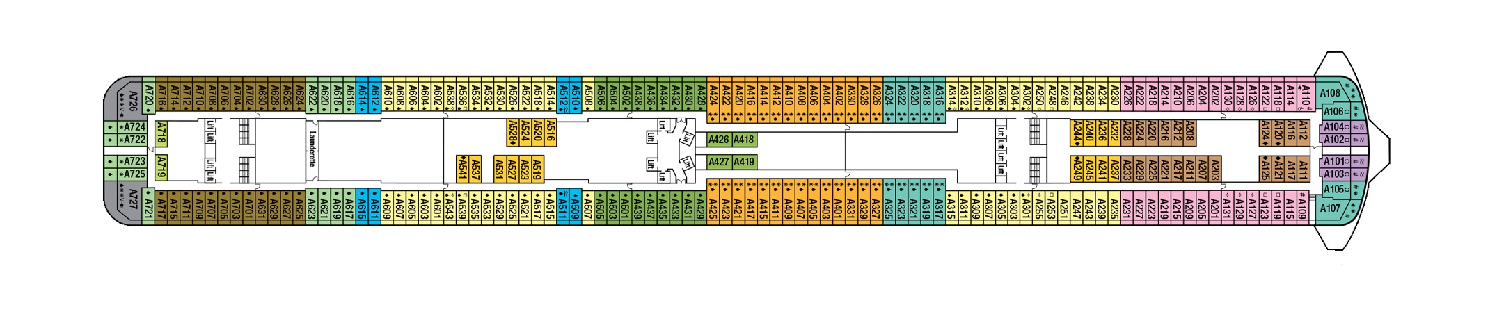 Deck 15 plan on Britannia
