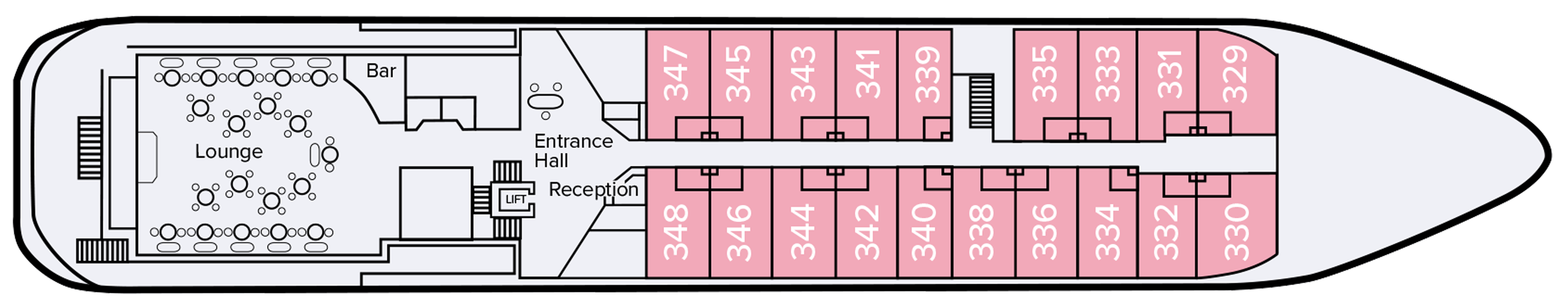 Caledonian Deck plan on MS Caledonian Sky