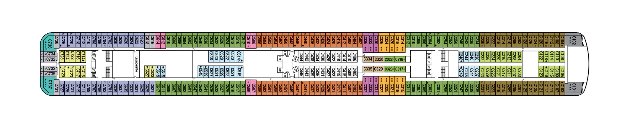 Deck 14 plan on Britannia