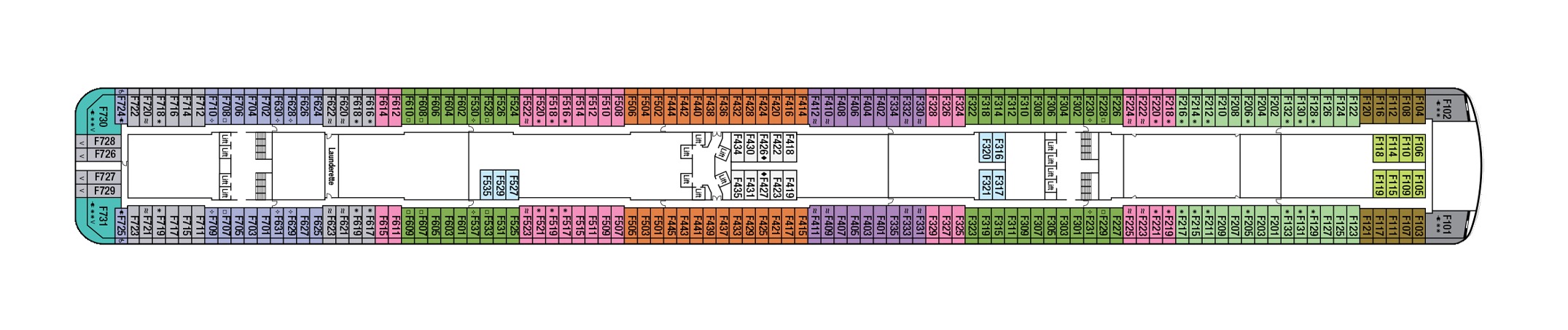 Deck 9 plan on Britannia