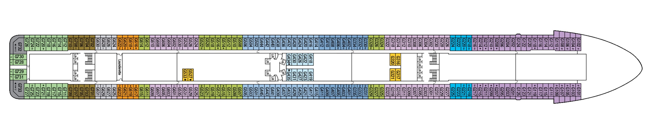Deck 8 plan on Britannia