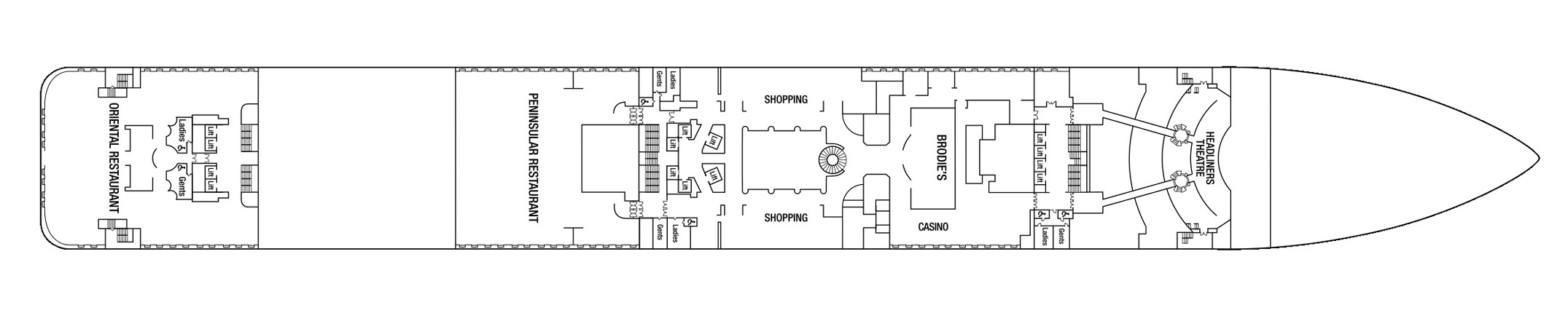 Deck 6 plan on Britannia