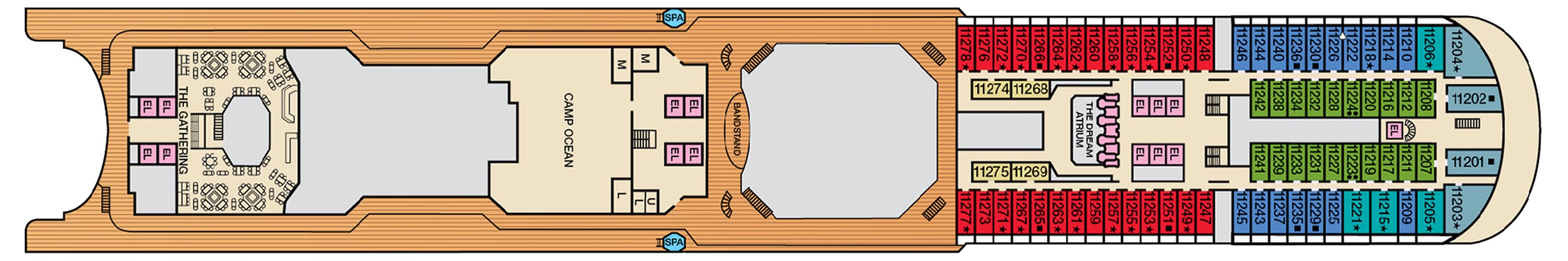 Deck 11 plan on Carnival Dream
