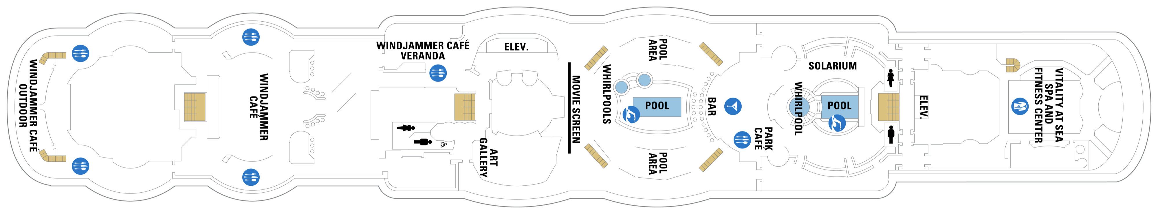 Deck 11 plan on Brilliance of the Seas