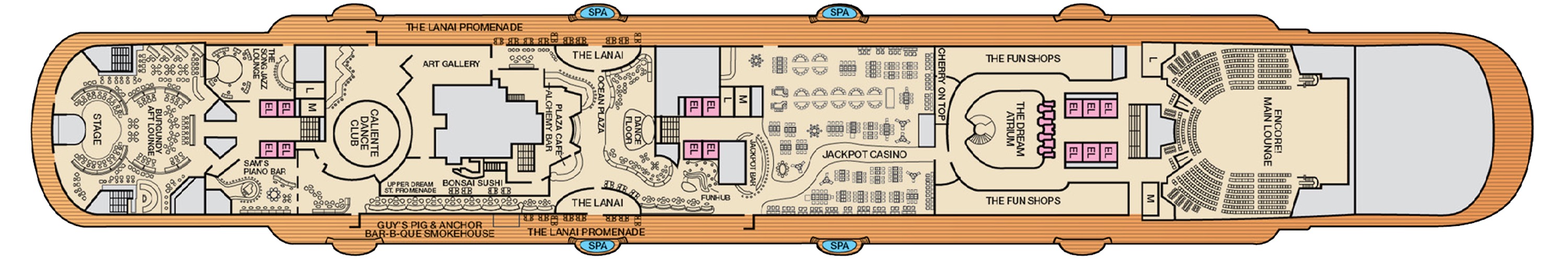 Deck 5 plan on Carnival Dream
