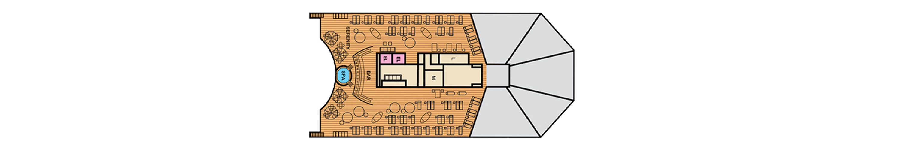 Deck 14 plan on Carnival Sunshine