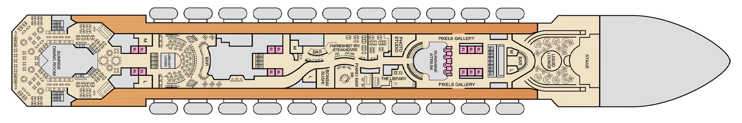Deck 4 plan on Carnival Sunshine