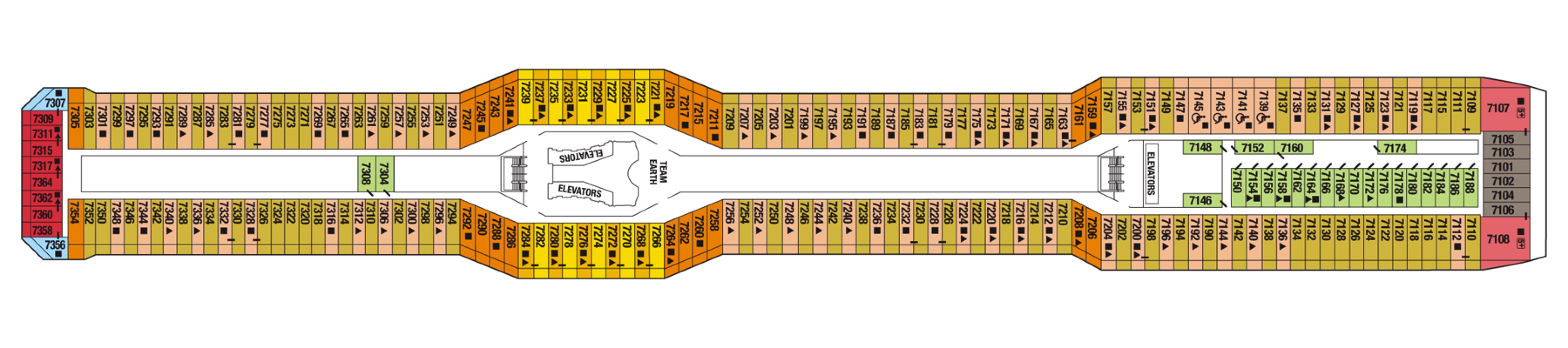 Deck 7 plan on Celebrity Equinox