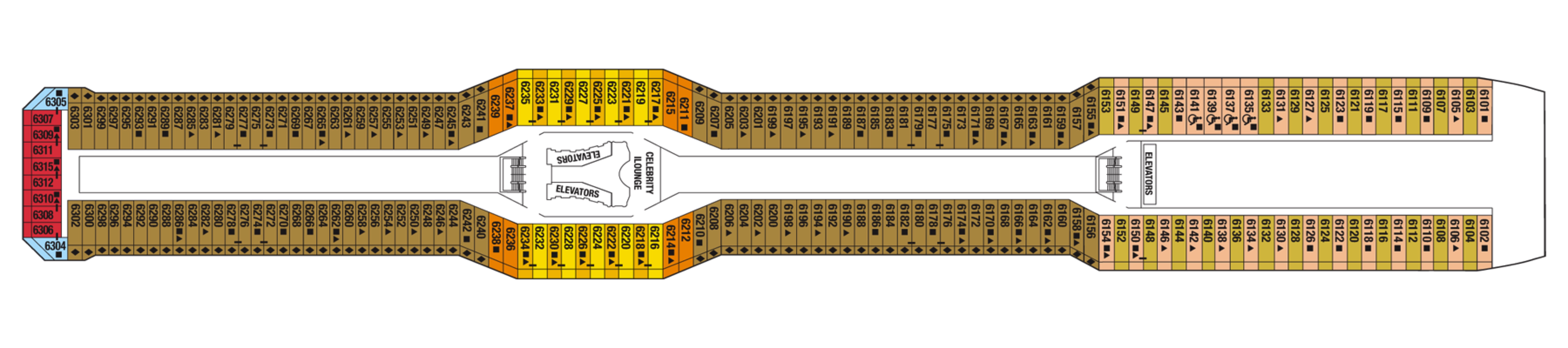 Deck 6 plan on Celebrity Equinox