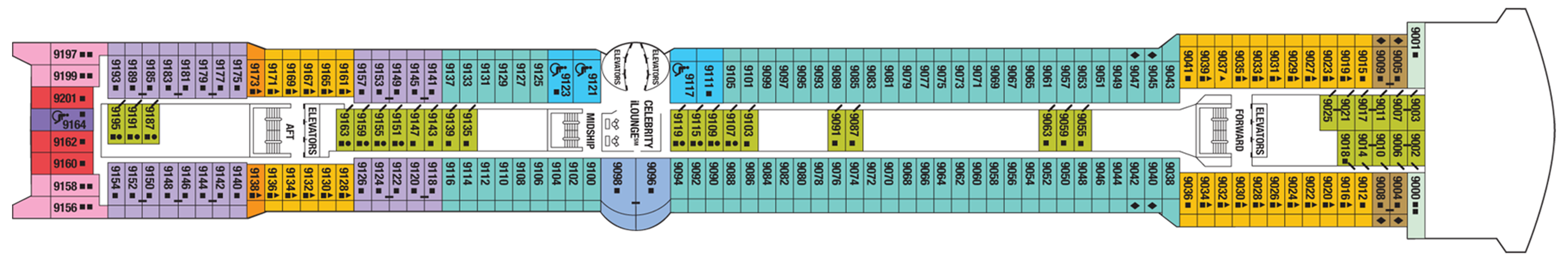 Deck 9 plan on Celebrity Constellation