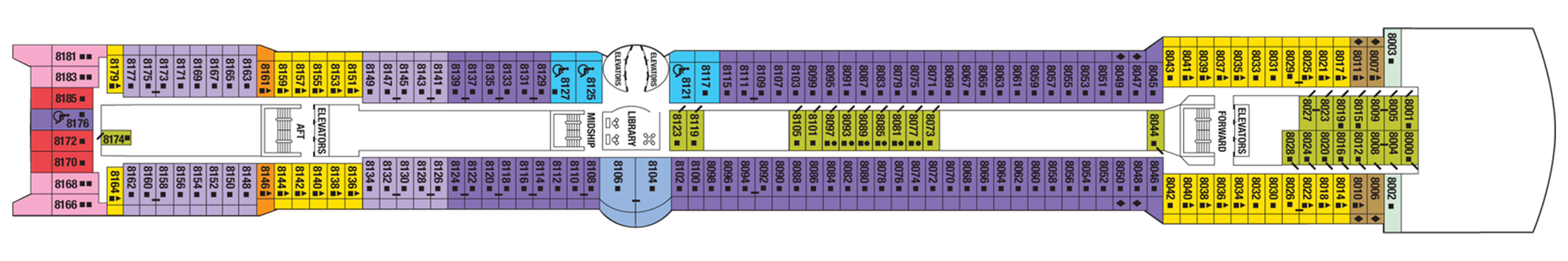 Deck 8 plan on Celebrity Constellation