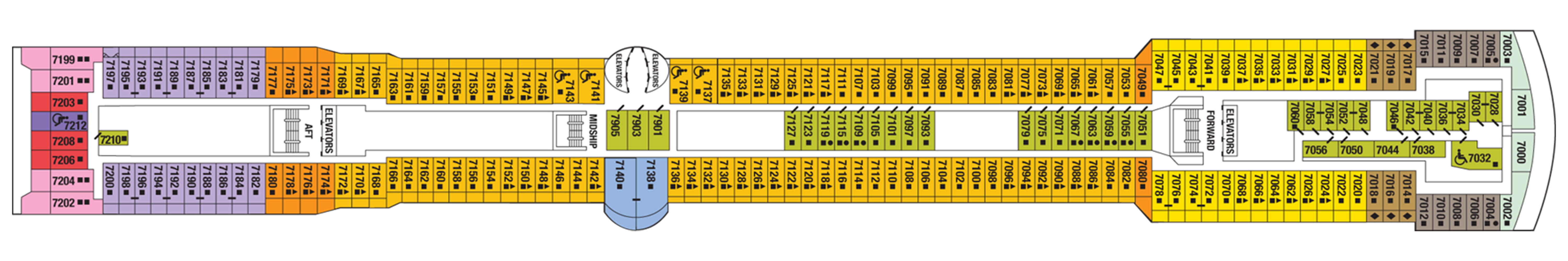 Deck 7 plan on Celebrity Constellation