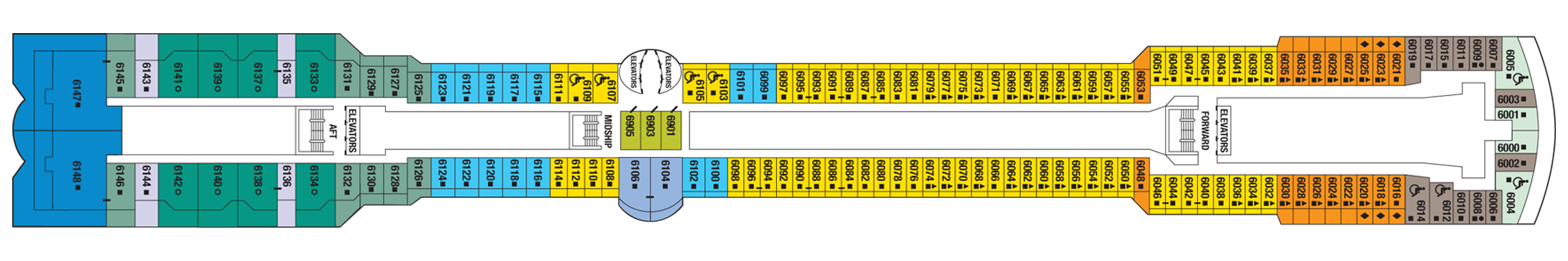 Deck 6 plan on Celebrity Constellation
