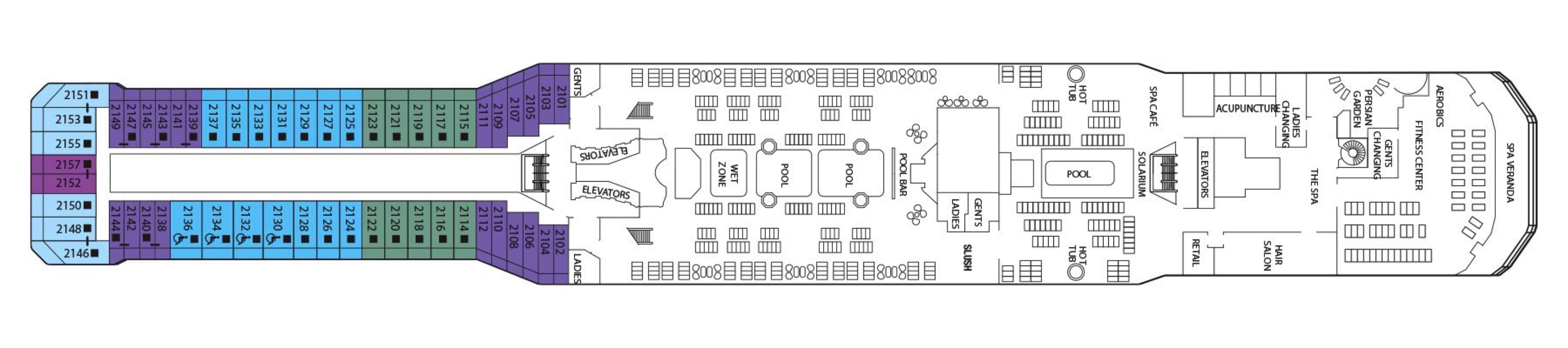 Deck 12 plan on Celebrity Eclipse