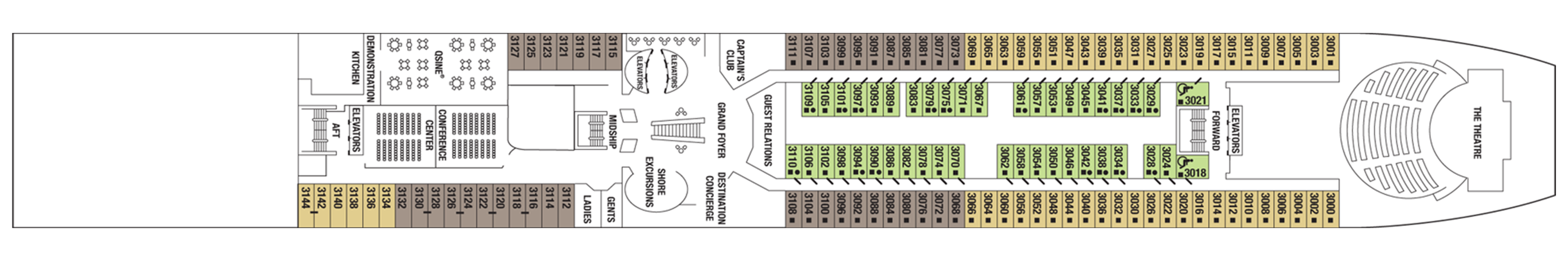 Deck 3 plan on Celebrity Constellation