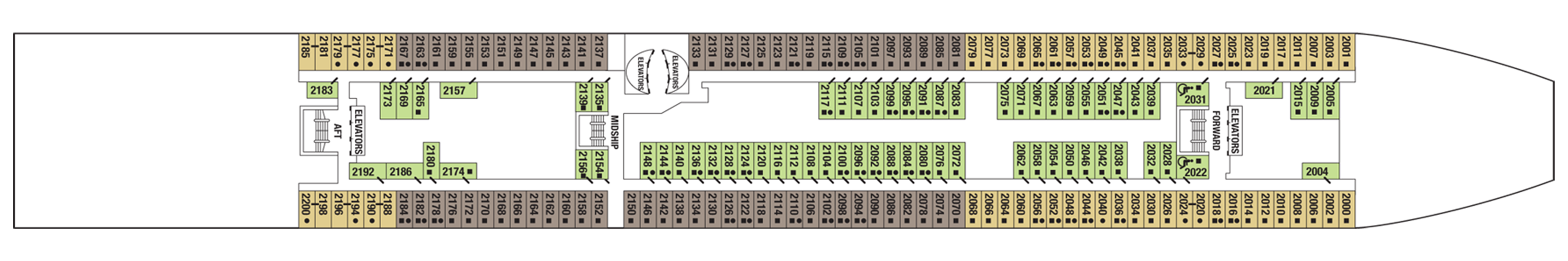 Deck 2 plan on Celebrity Constellation