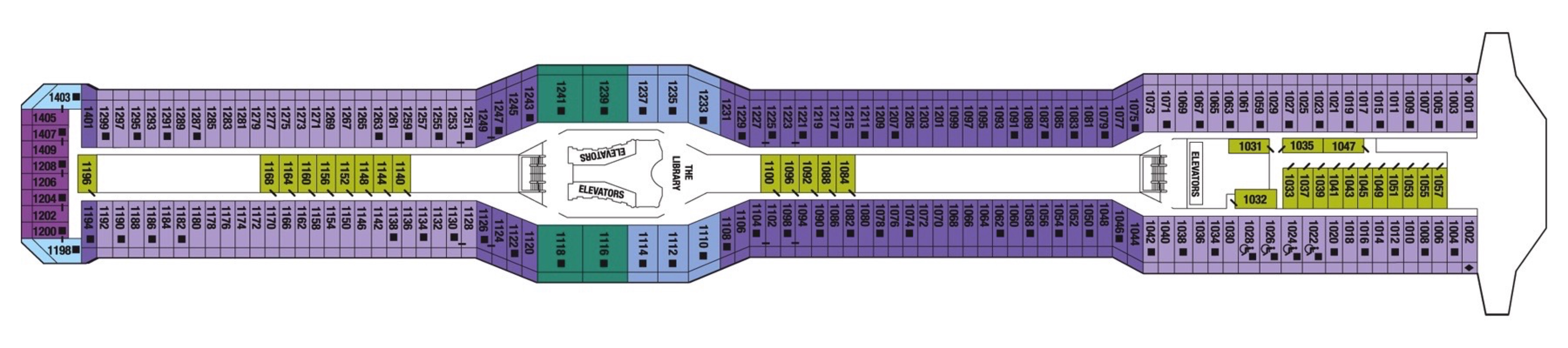 Deck 10 plan on Celebrity Eclipse