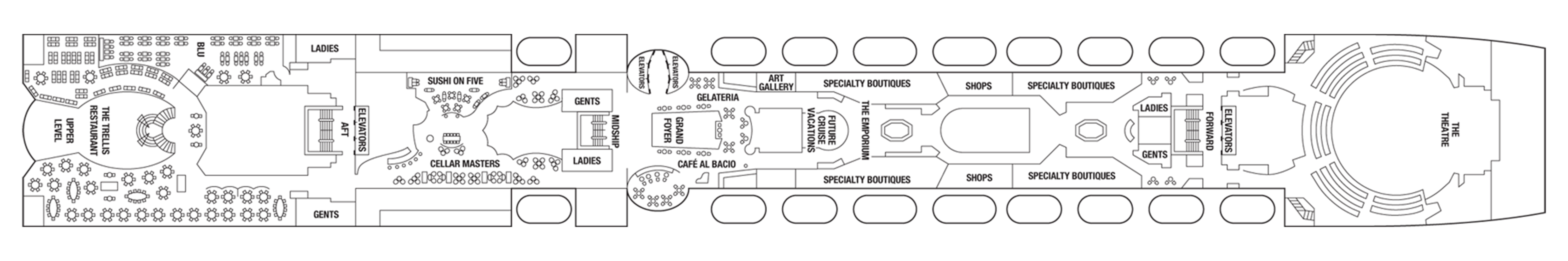 Deck 5 plan on Celebrity Infinity
