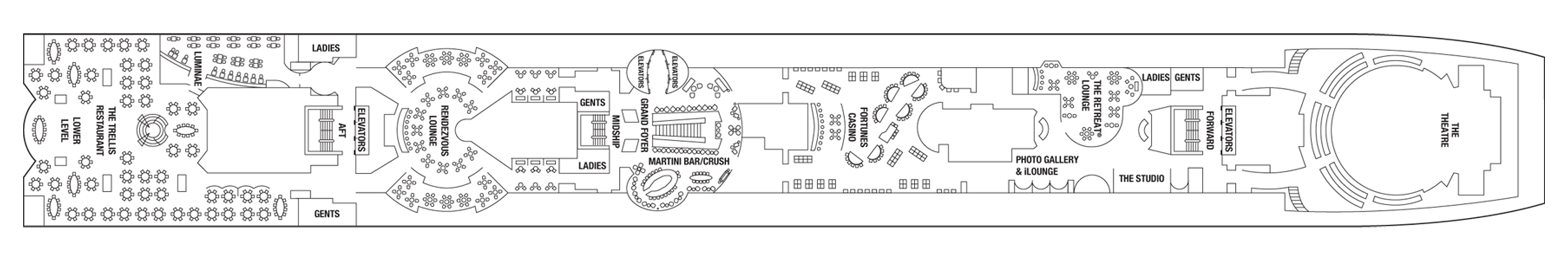 Deck 4 plan on Celebrity Infinity