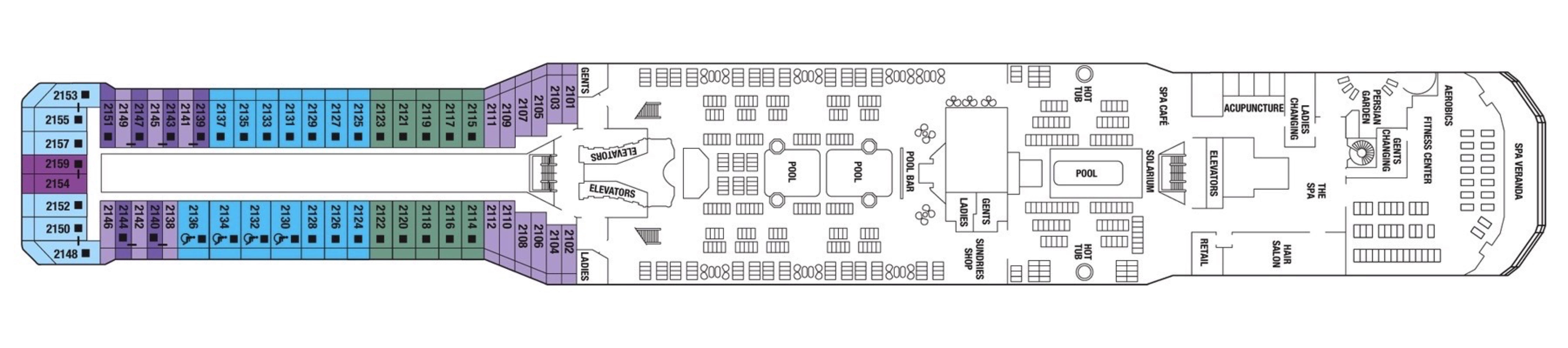 Deck 12 plan on Celebrity Silhouette