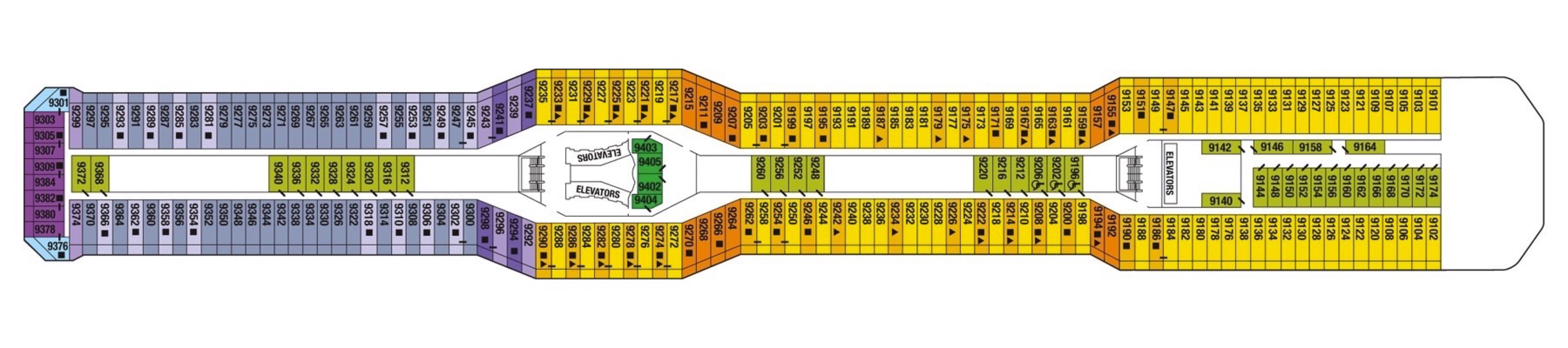 Deck 9 plan on Celebrity Silhouette