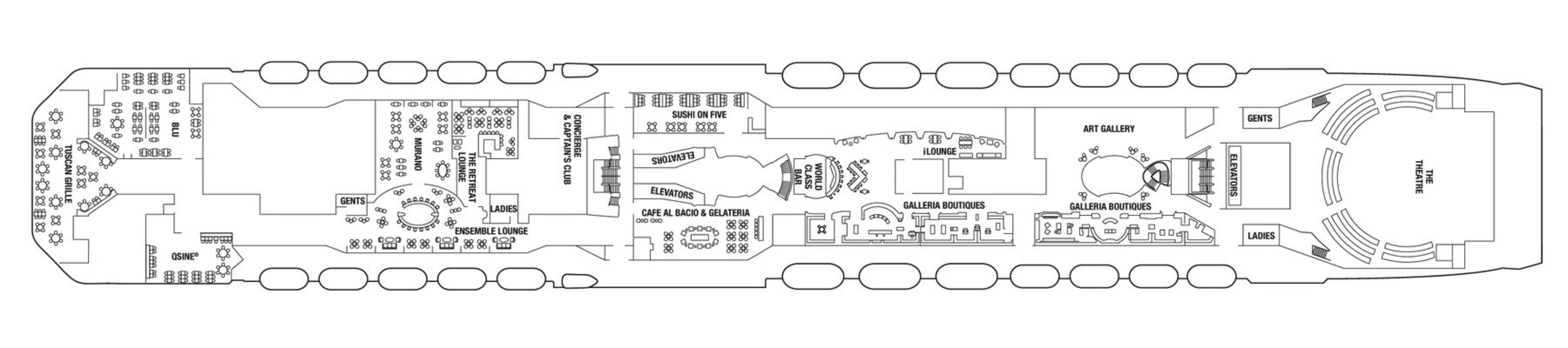 Deck 5 plan on Celebrity Silhouette