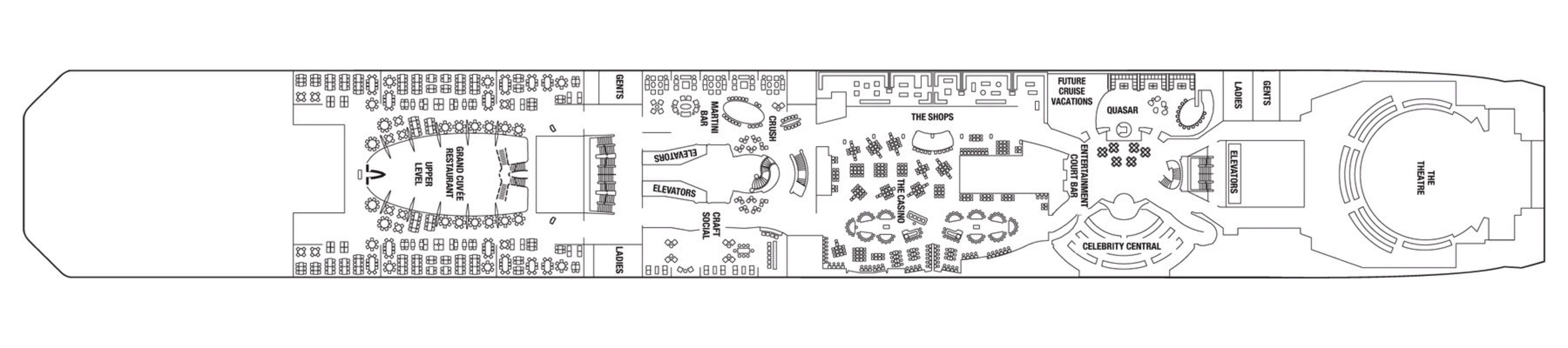 Deck 4 plan on Celebrity Silhouette
