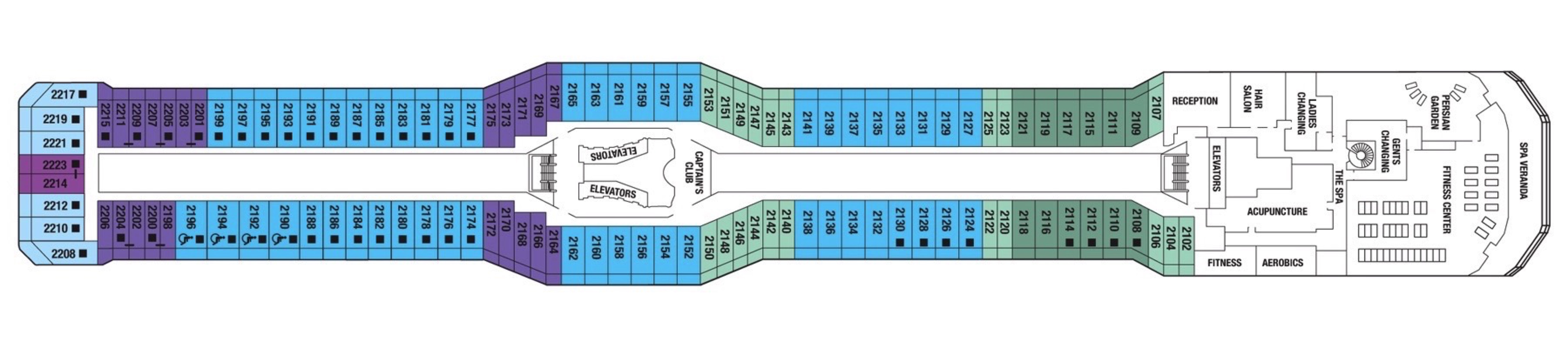 Deck 12 plan on Celebrity Reflection