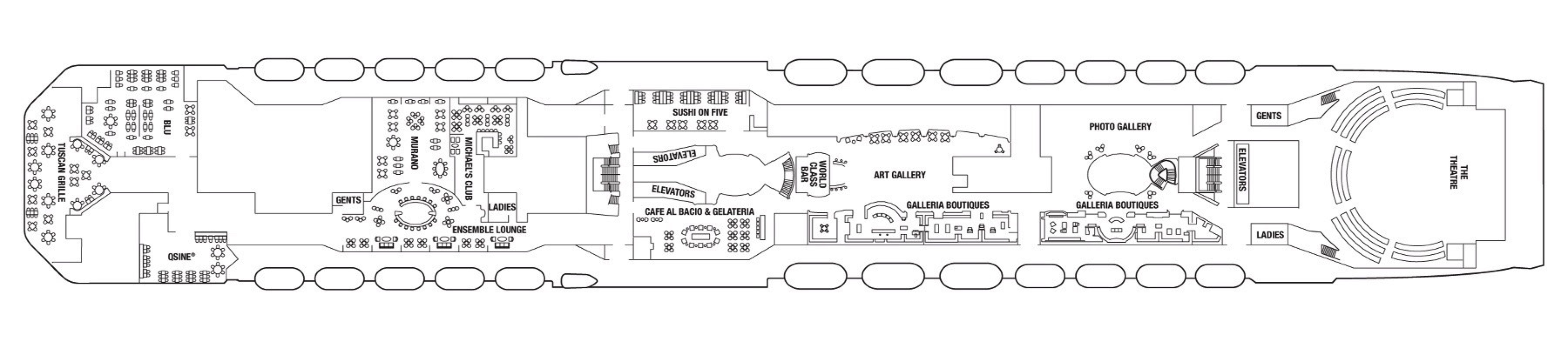 Deck 5 plan on Celebrity Reflection