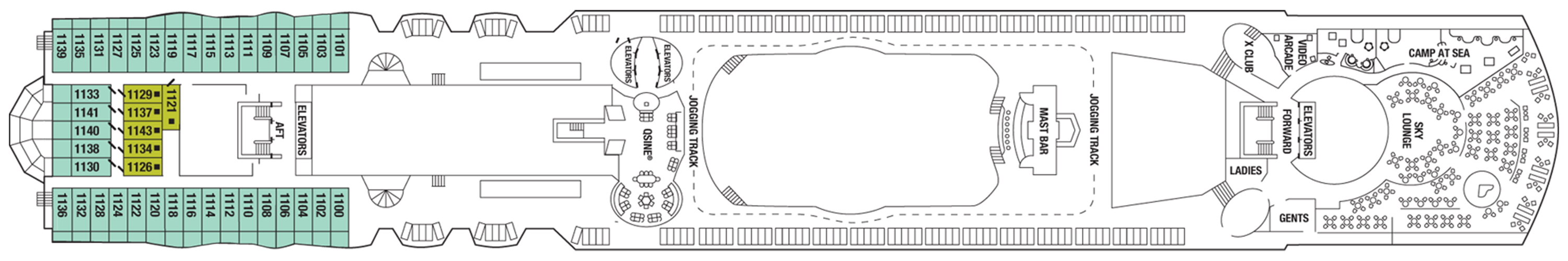 Deck 11 plan on Celebrity Summit