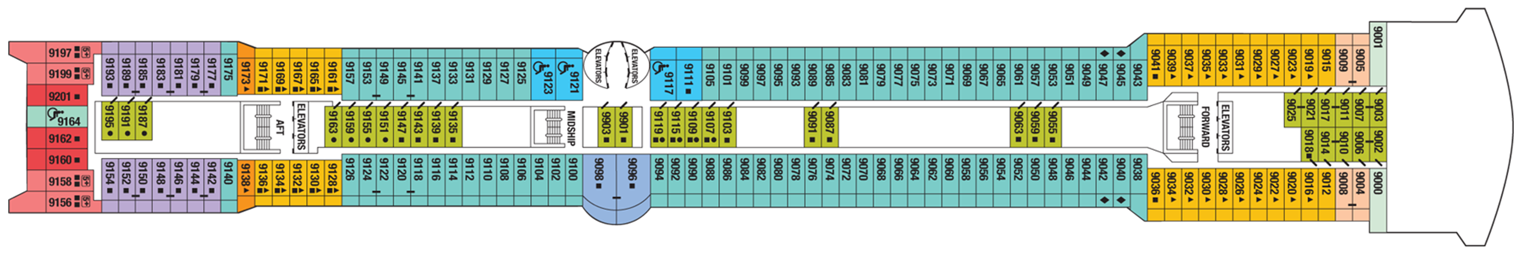 Deck 9 plan on Celebrity Summit