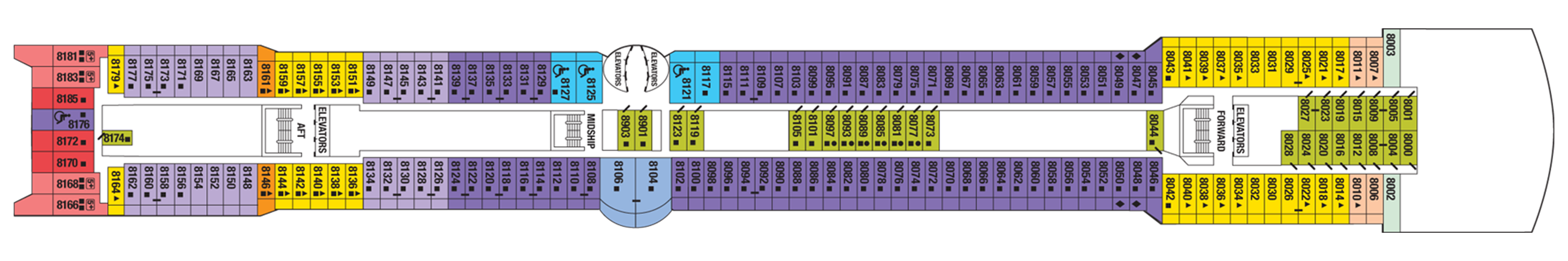 Deck 8 plan on Celebrity Summit