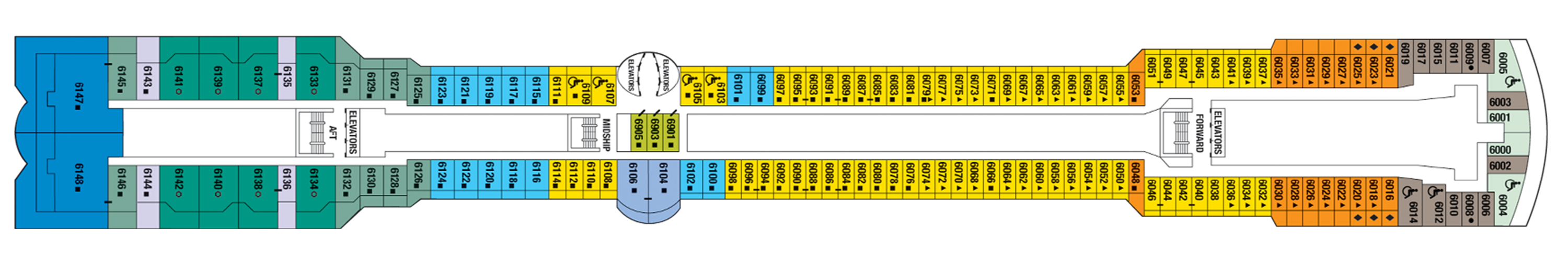 Deck 6 plan on Celebrity Summit